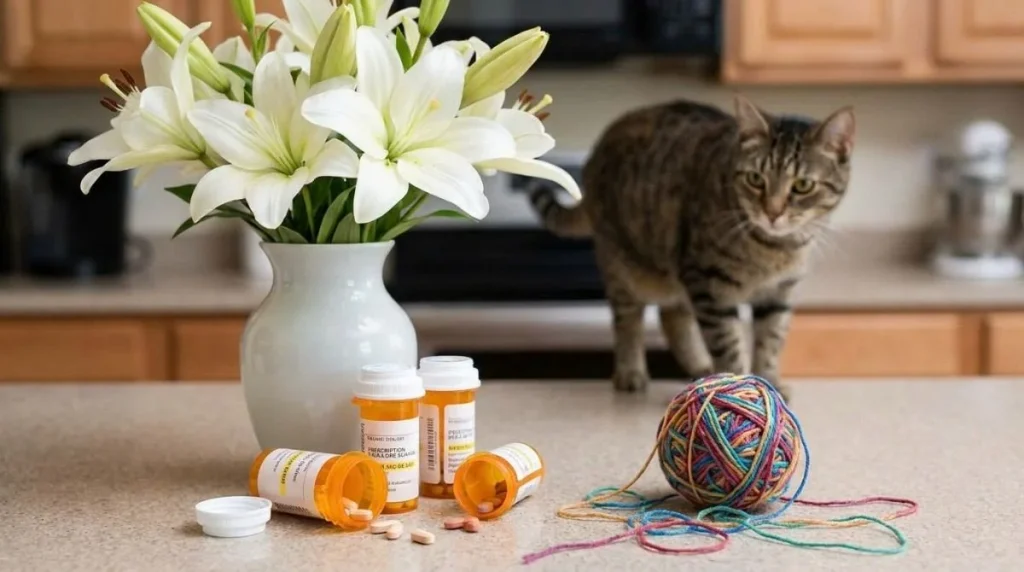 Household items that can make cats vomit and get sick